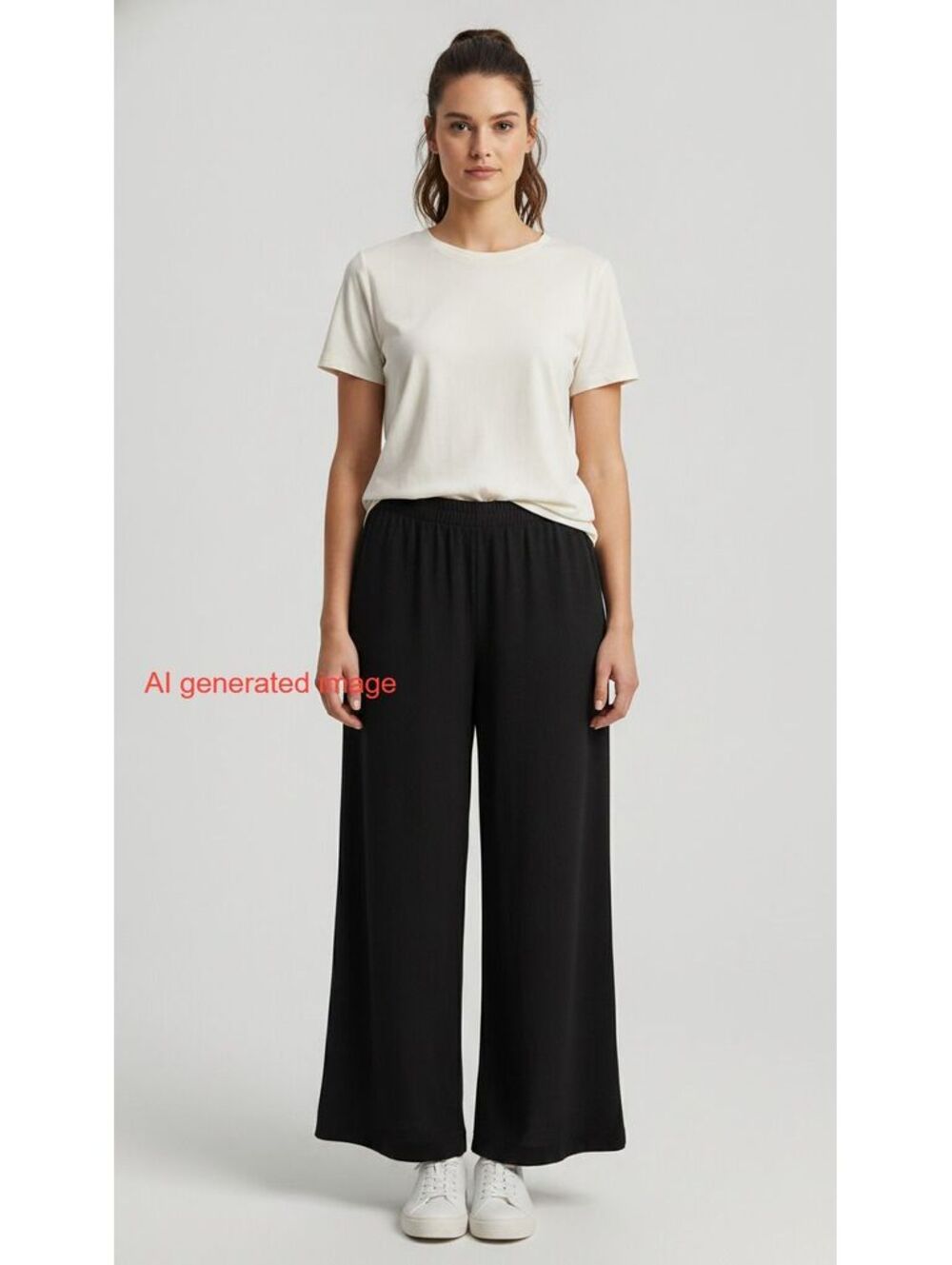 Z Supply + Evereve Black Wide Leg Elastic Waist Pants Size M